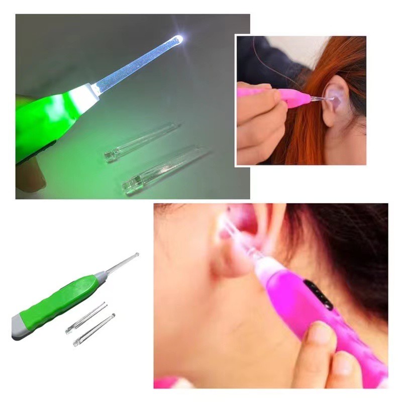 Pembersih Telinga LED Lampu / Earpick Flashlight / Korek Kuping Lampu Anak