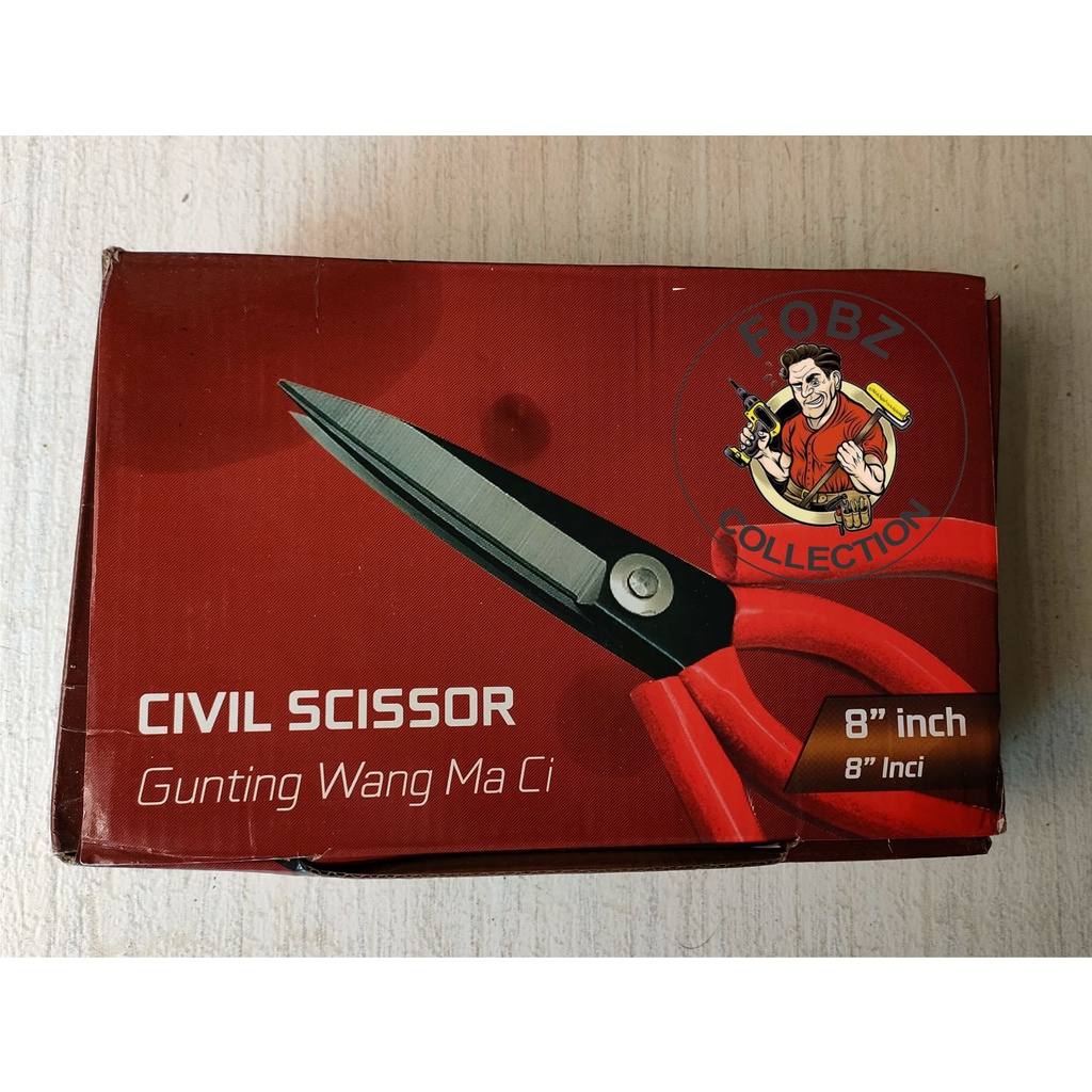 

Gunting Kodok ATS 8in / Gunting Serbaguna - Kain - Seng / Civil Scissor 8