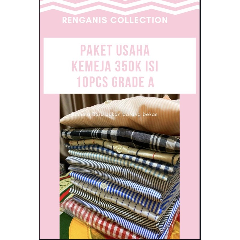PAKET USAHA BAJU RESELLER KEMEJA GRADE A 10pcs bonus 1