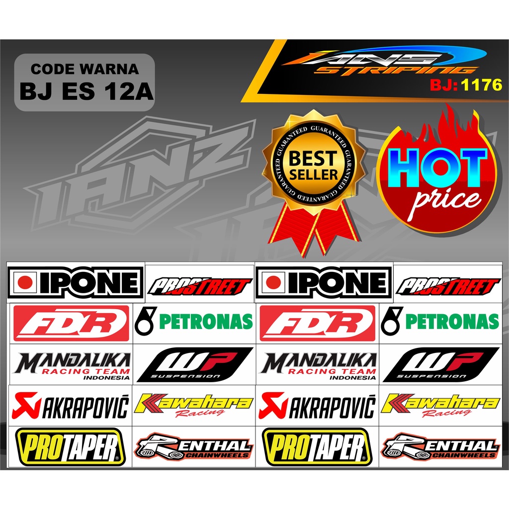 STIKER PACK RACING HOLOGRAM / STIKER MOTOR SPONSOR / STIKER MOTOR TERBARU