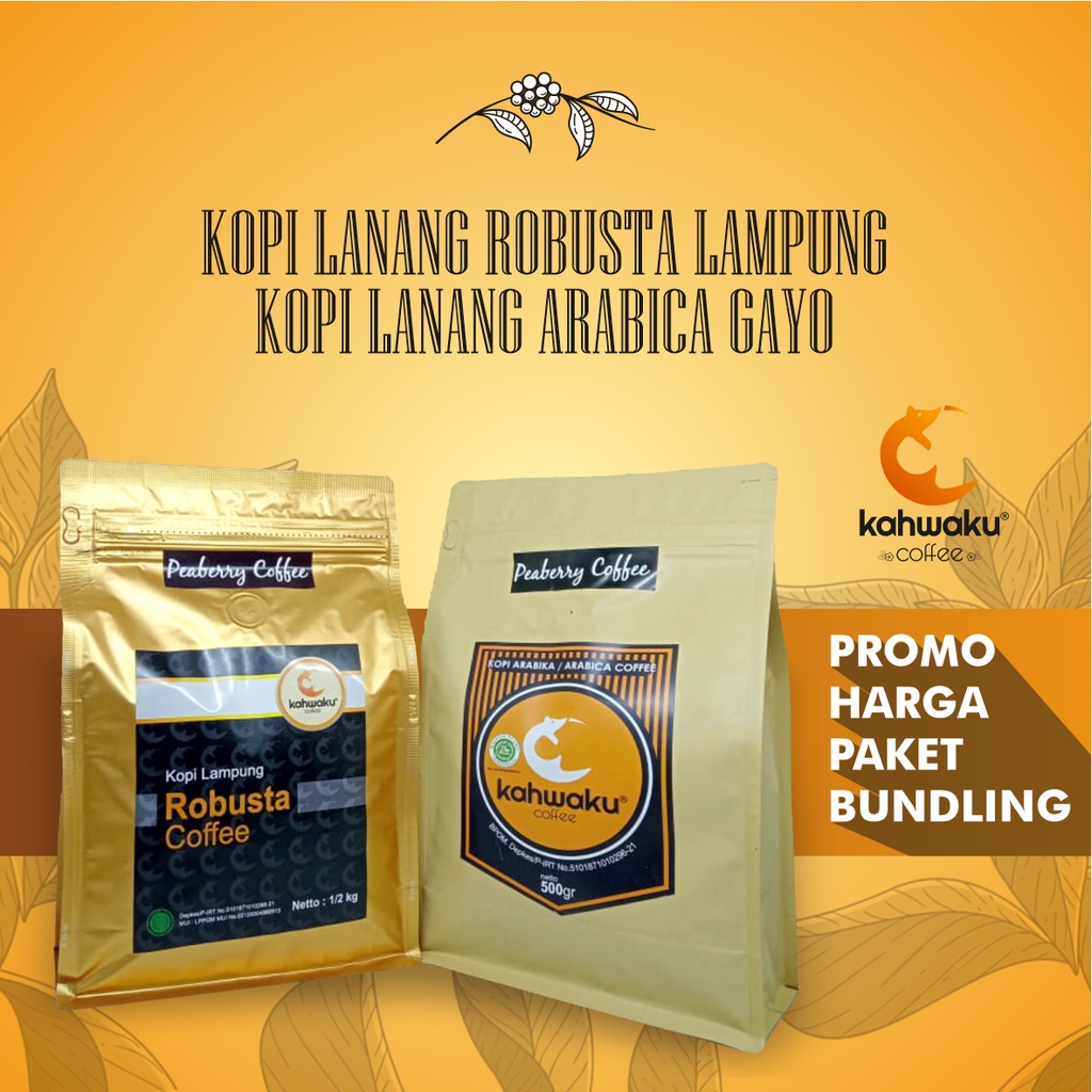 

Kopi Lanang Robusta 500g & Arabika Peaberry 500g – Paket Bundling Premium untuk Penikmat Kopi Sejati