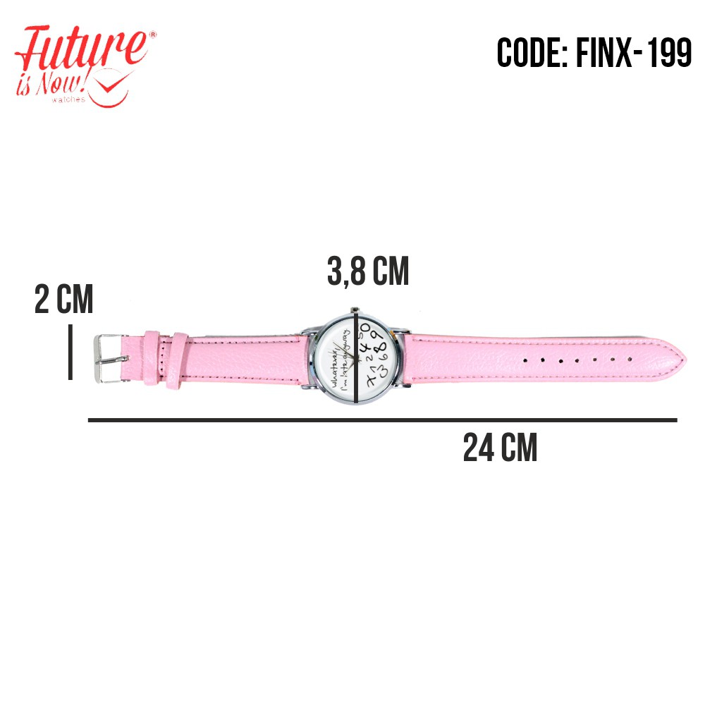 FINX-199 Jam tangan fashion wanita analog - leather strap - 4 pilihan warna