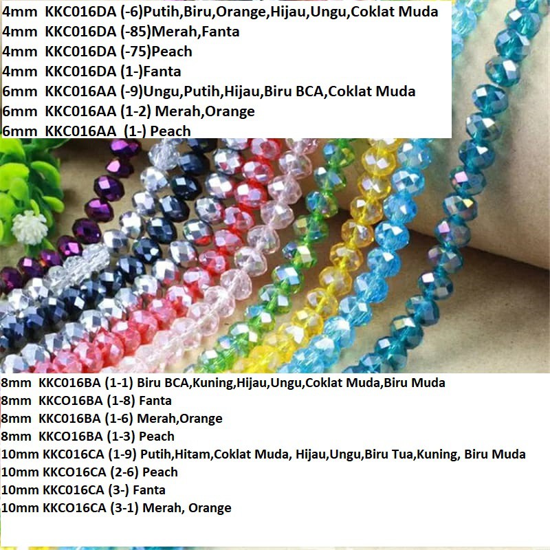 Kristal Bakpau Warna AB Uk 4-6mm Harga/10 Renceng