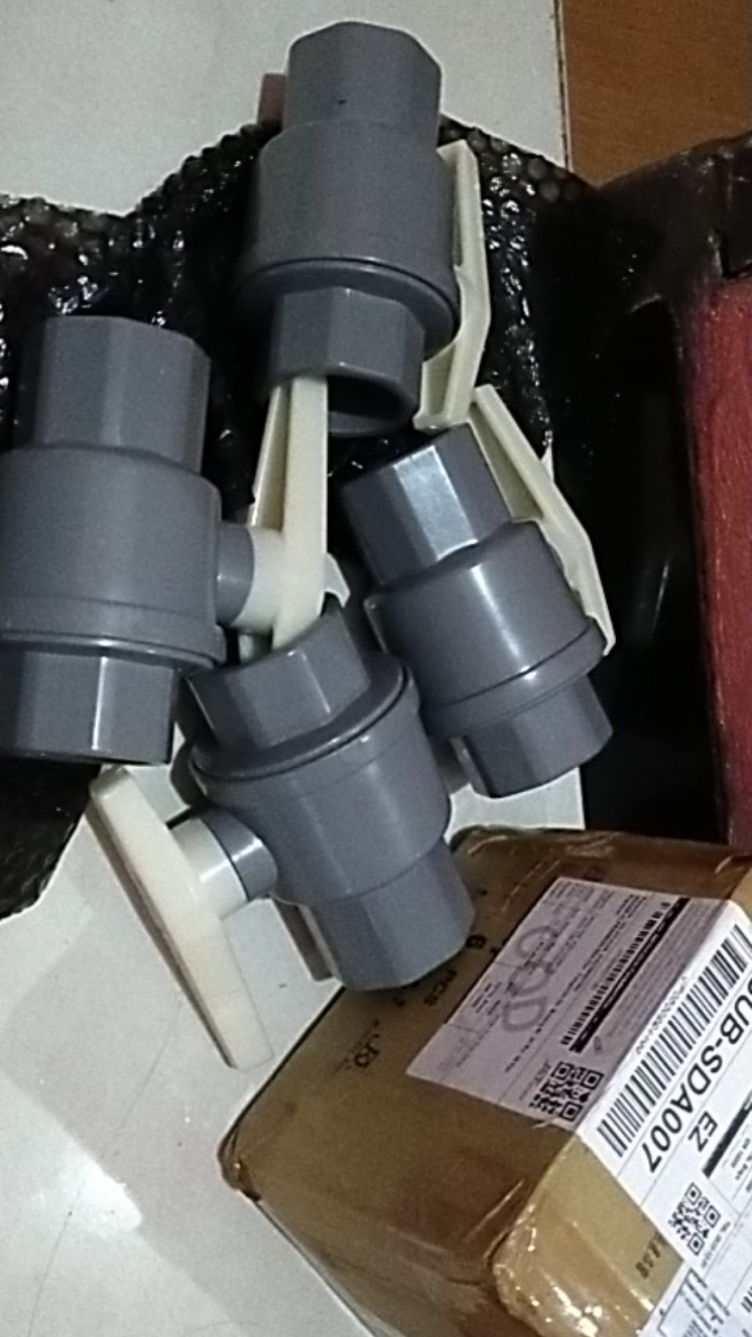 Pvc Ball Valve 1-1/2 Inch Kdj Taiwan Stop Kran Keran Inchi Awet Dim