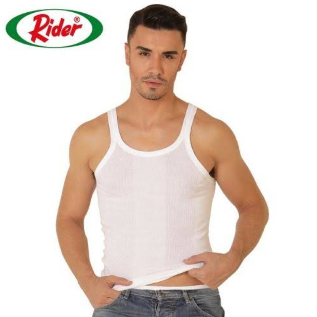 Singlet Pria Rider Original - Salur R123B - Pakaian Dalam Pria Kutung - Kaos Dalam Pria