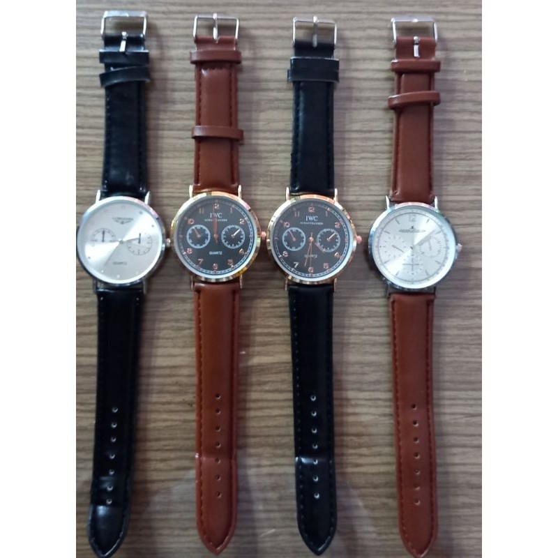 Jam tangan wanita dan pria tali kulit