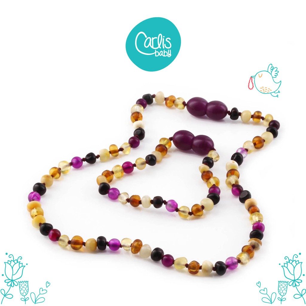 AGL40 Kalung dan Gelang Amber Tumbuh Gigi Bayi By Carlis Baby