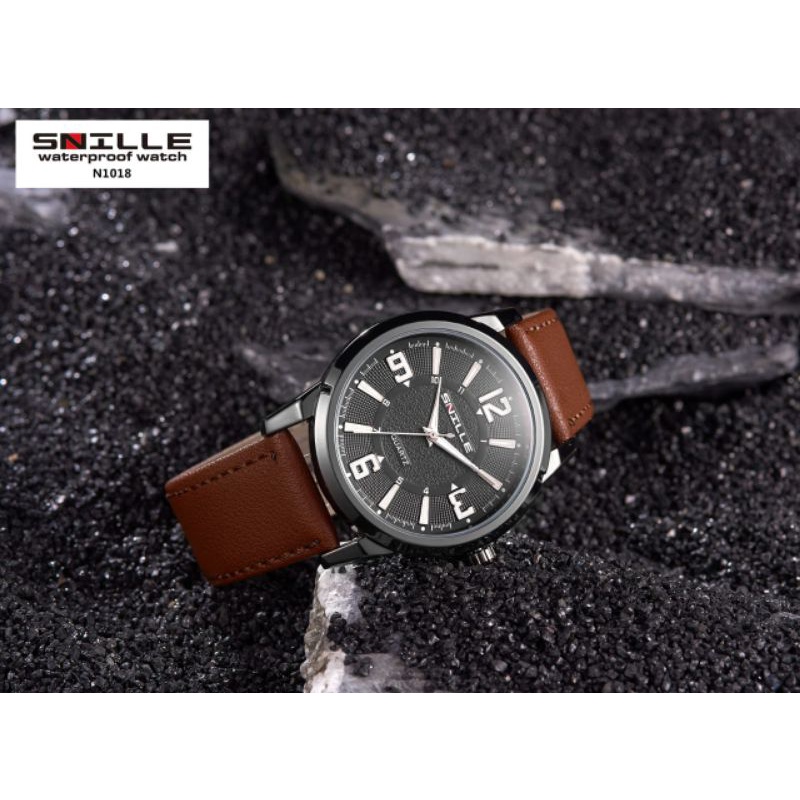 JAM TANGAN PRIA SNILLE KULIT 1018 orginal