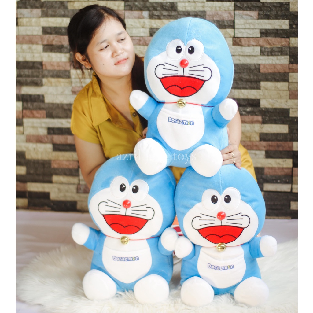 Boneka Doraemon Ukuran 45 cm XL/boneka doraemon terbaru/boneka doraemon jumbo/boneka karakter lucu/boneka terbaru