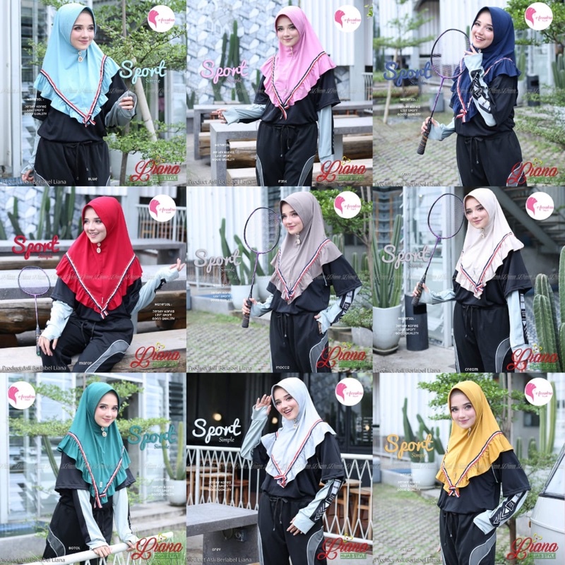 SPORT SIMPLE HIJAB INSTAN ORIGINAL BY AZZAHRA HIJAB