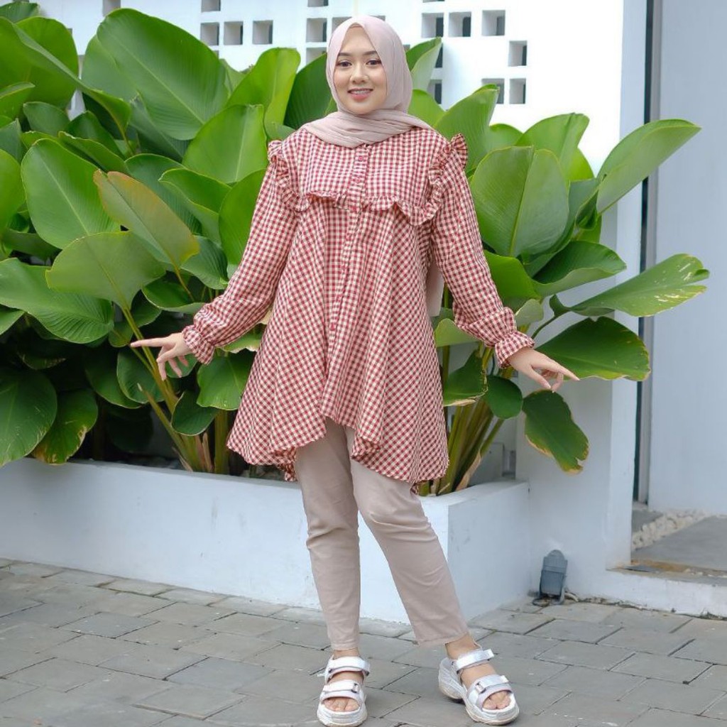 Afsheenastore Tunik Brenda Top By Almahyra kids