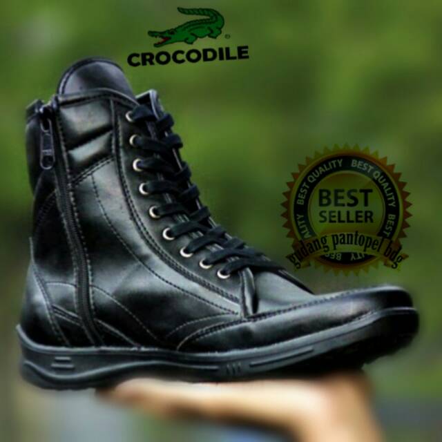 Sepatu Pria CROCODILE SEMI BOOTS Formal / SEPATU /SEPATU FORMAL/SEPATU PRIA / PANTOFEL Hitam