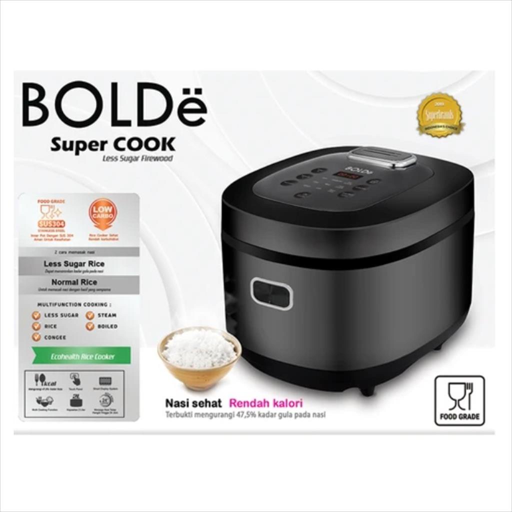 BOLDe Rice Cooker Magic Com Digital Super Cook Less Sugar FIREWOOD Kapasitas 2 Liter