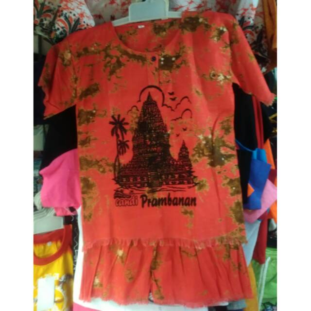 TERMURAH! Setelan Kepyur Barong Candi Prambanan L-XXL untuk Anak Laki-laki dan Perempuan 4-12 tahun