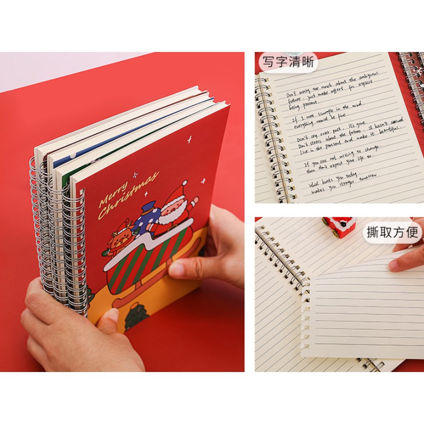 Buku Tulis Christmas Edition / Notebook Tema Natal / Notes Mini MERRY CHRISTMAS / Notes Tempel Memo Mini Gambar Xmas / Sticky Notes