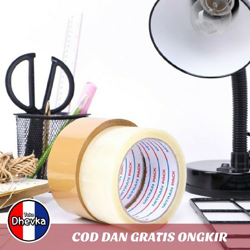 

1Pcs Lakban Bening/Coklat 2" MITRAN PACK 48MM X 90 YARD Kualitas Bagus