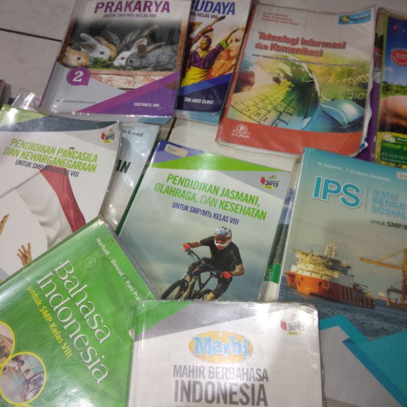 Buku Cetak Pelajaran SMP Kelas 8 Penerbit Erlangga Bailmu Quadra PRELOVED