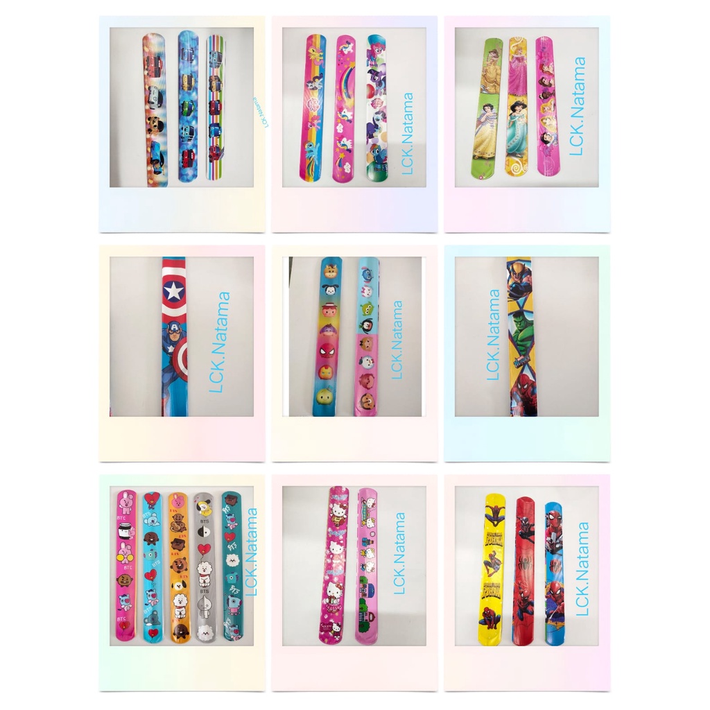

Penggaris gelang 20cm- gelang penggaris - snap ruler - karakter cowok cewek