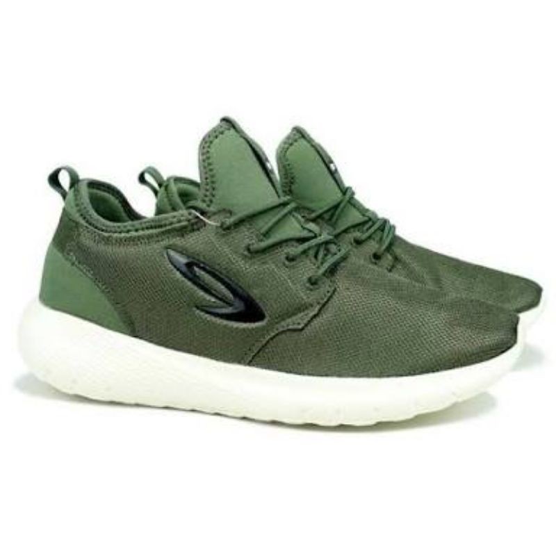 910 Nineten Sepatu Running Kurenai Hijau Zaitun/Putih