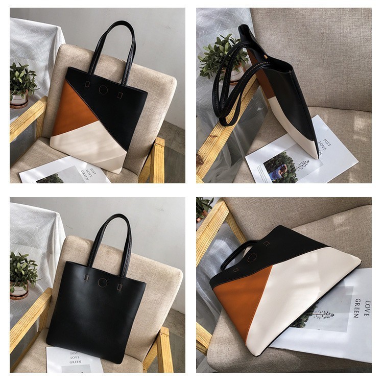 FLASH SALE 7.7 - [RESLETING] TOTEBAG TAIGA 32x35 CM KULIT SINTETIS IMPORT | TOTEBAG BESAR UNTUK WANITA KERJA/KULIAH | TOTEBAG DUA WARNA | TOTEBAG IMPORT | TOTEBAG PRIA/WANITA | TOTEBAG KULIT TEBAL | TOTEBAG COKLAT | TOTEBAG CREAM | TOTEBAG HITAM