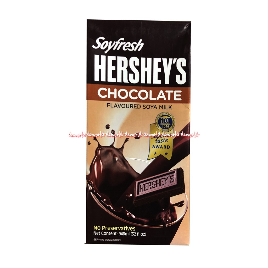 Hershey's Chocolate 946ml Cookies n Creme Mocha Susu Kacang Kedelai Soya Soyfresh UHT 946ML Hersheys Hershey UHT Susu Soya Siap Minum Cokelat Moka Kukis Dan Krim