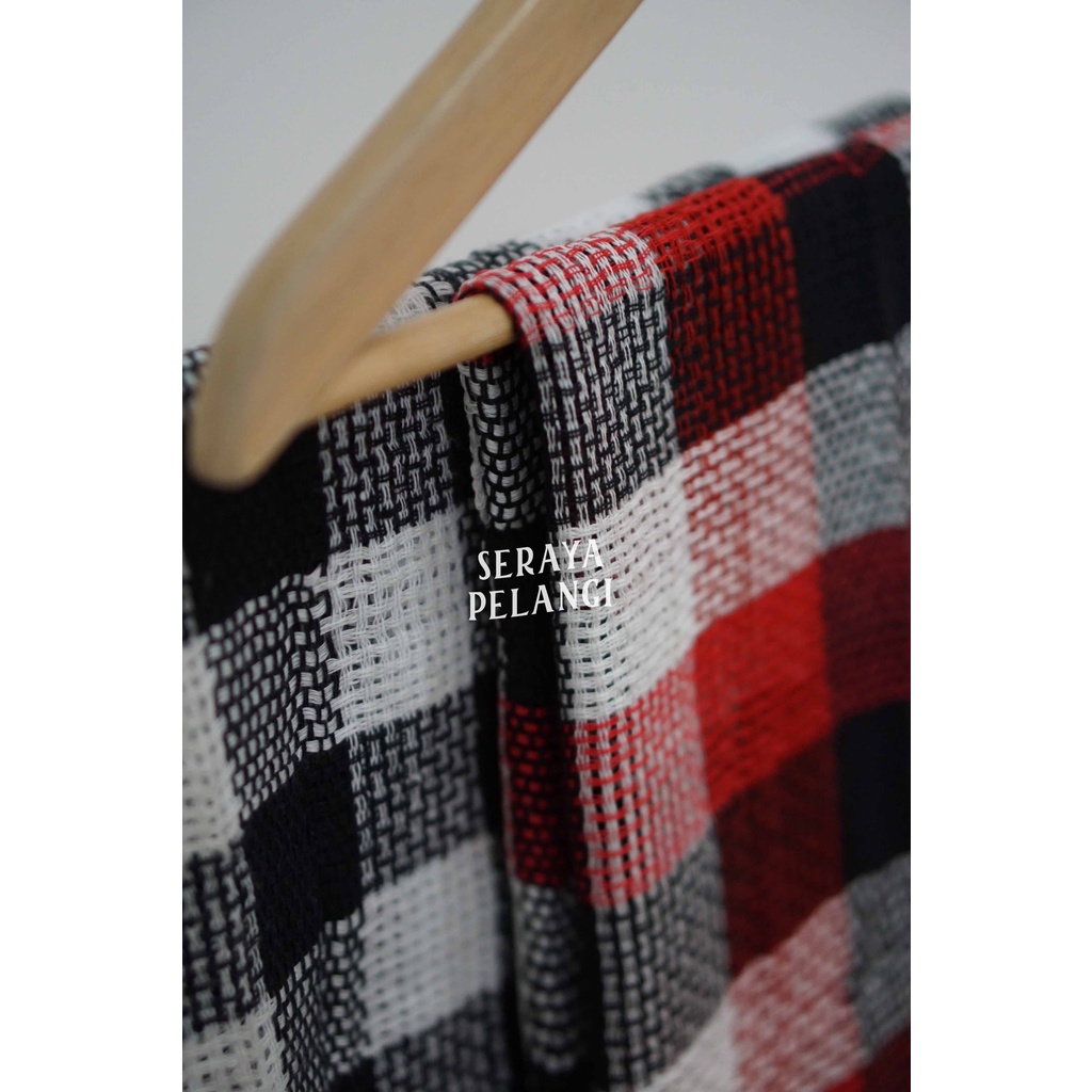 Selendang Rajut | Scarf | Syal | Shawl | Pasmina | Pashmina | Souvenir | Birthday Gift | Hadiah Ulang Tahun | Aksesoris Fashion Wanita Pria | Poleng | Catur | Kotak Hitam Putih | Grosir Murah | Unisex | Polos
