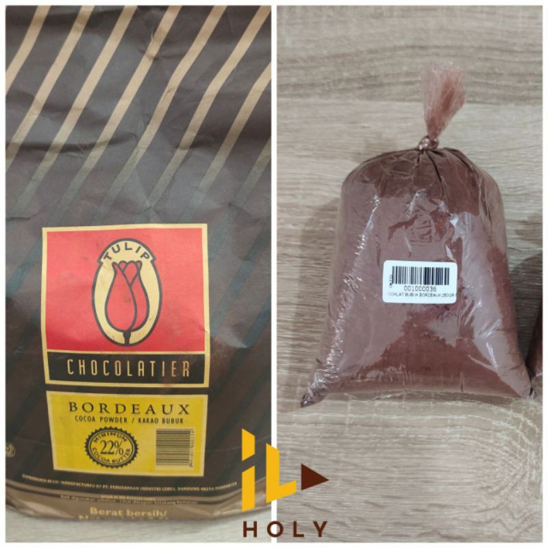 

Coklat Bubuk Tulip Bordeaux & Burgundy 100gr 250gr Repack / Cocoa Powder