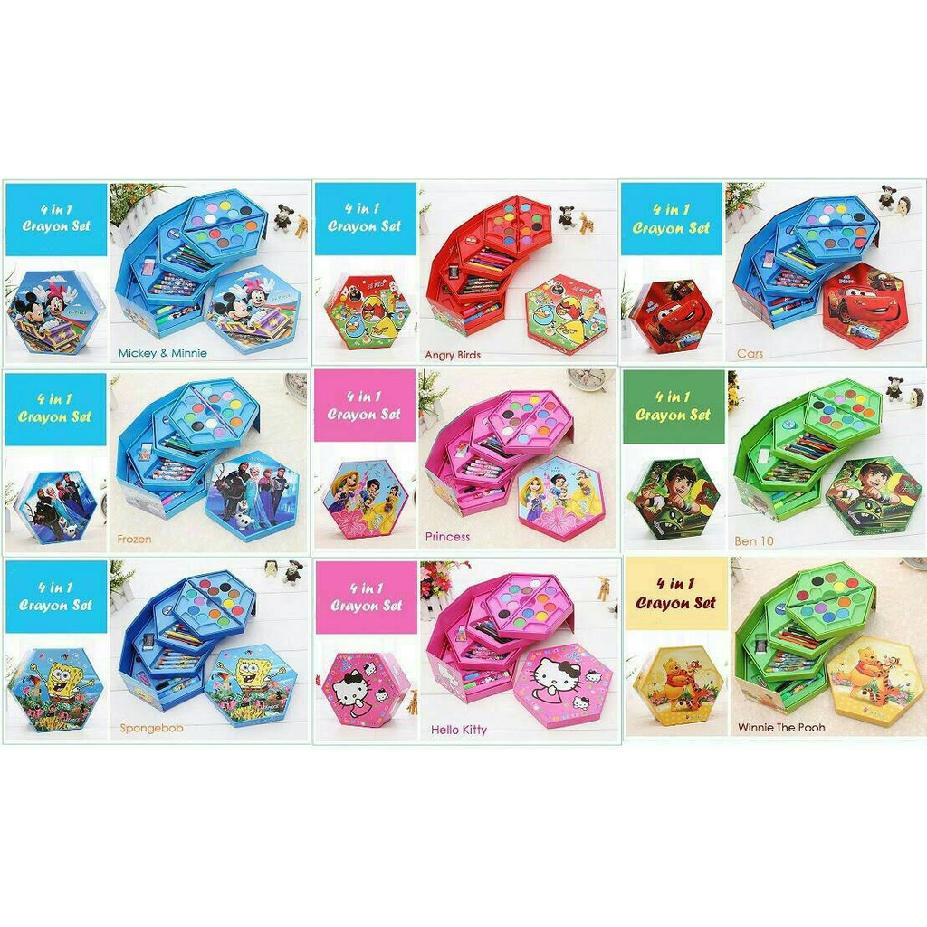 

CRAYON SET spidol pensil warna kuas lukis cat air rautan stationery