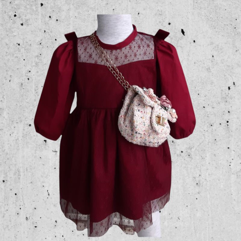 Little Calla - Marie Dress / Baju Natal Bayi / Baju Natal Anak Perempuan / Dress Natal Anak Perempua