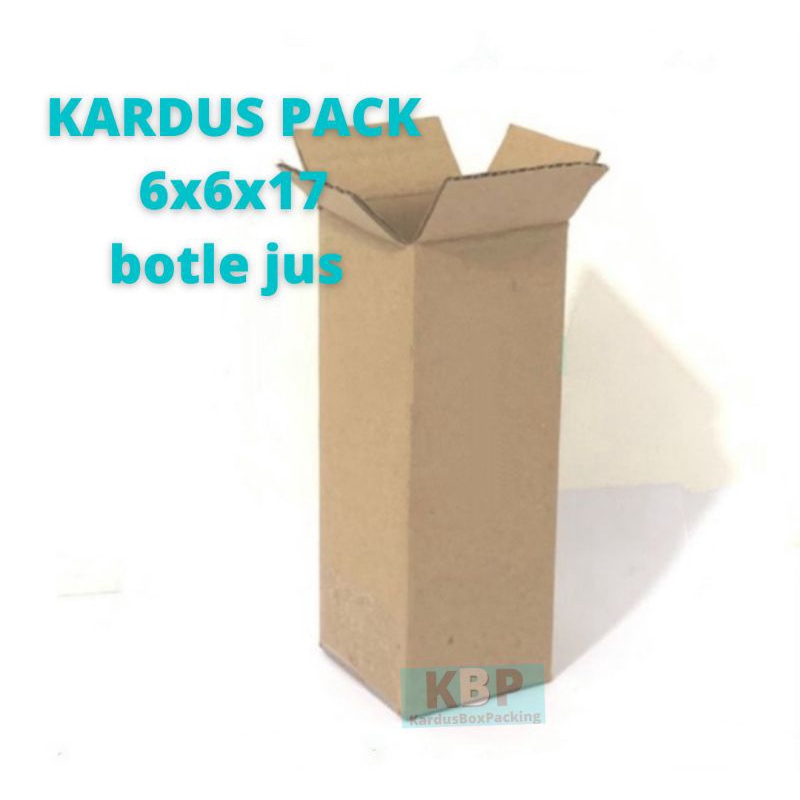 

KARDUS POLOS Uk. 6x6x17 CM KEMASAN KARTON BOTLE