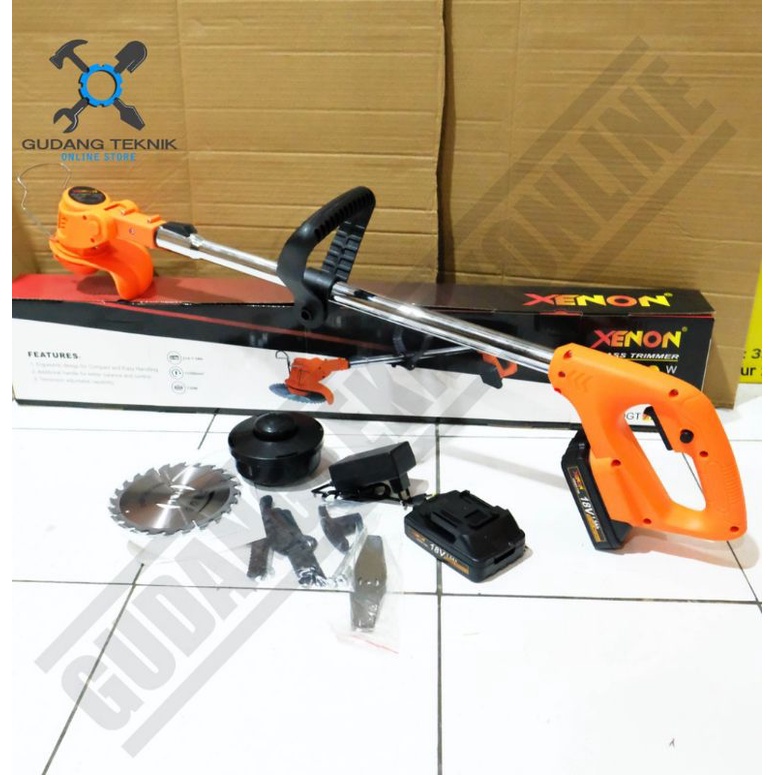 Xenon CDGT-720 / Mesin Potong Rumput Baterai 18V Cordless Grass Trimmer Xenon CGDT720