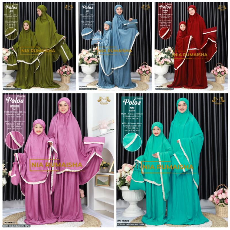 mukena couple polos by Nia Rumaisha