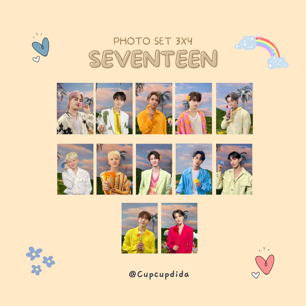 Pas Foto Set BTS SEVENTEEN NCT DREAM K-POP Unofficial Ukuran 3x4