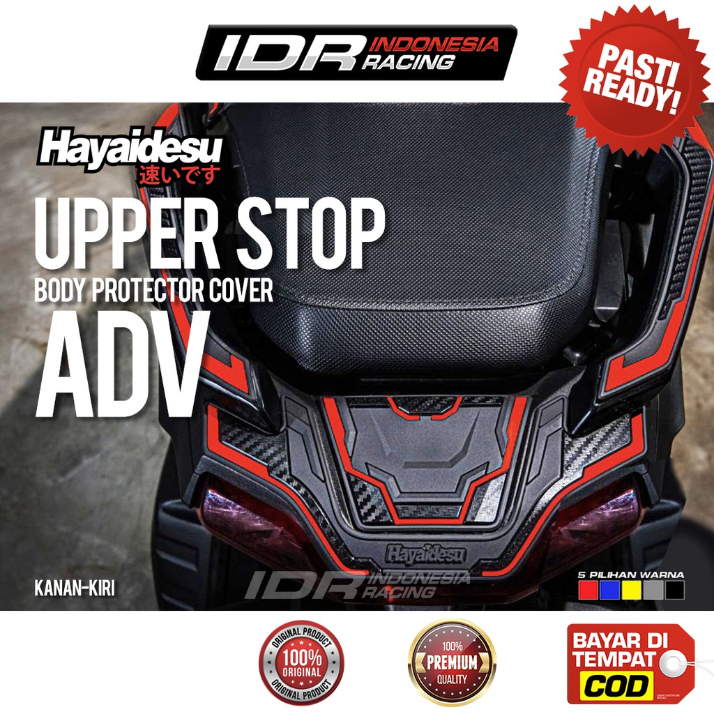 Hayaidesu ADV 150 Upper Stop Lamp Cover Behel Rem Belakang Grip Body Protector Stiker 3D Honda