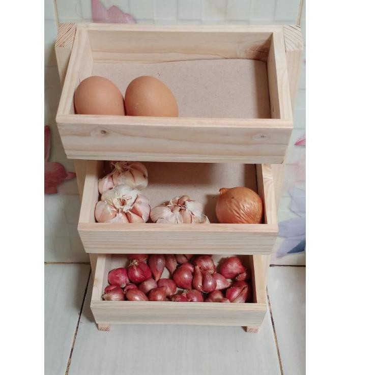 Terbaru Rak Bawang Rak Bumbu Kayu Susun Minimalis Shopee Indonesia