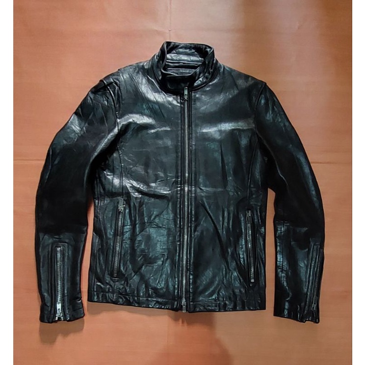 Leather Jacket Biker Jack Rose Luv Maison size 44 setara M Pres