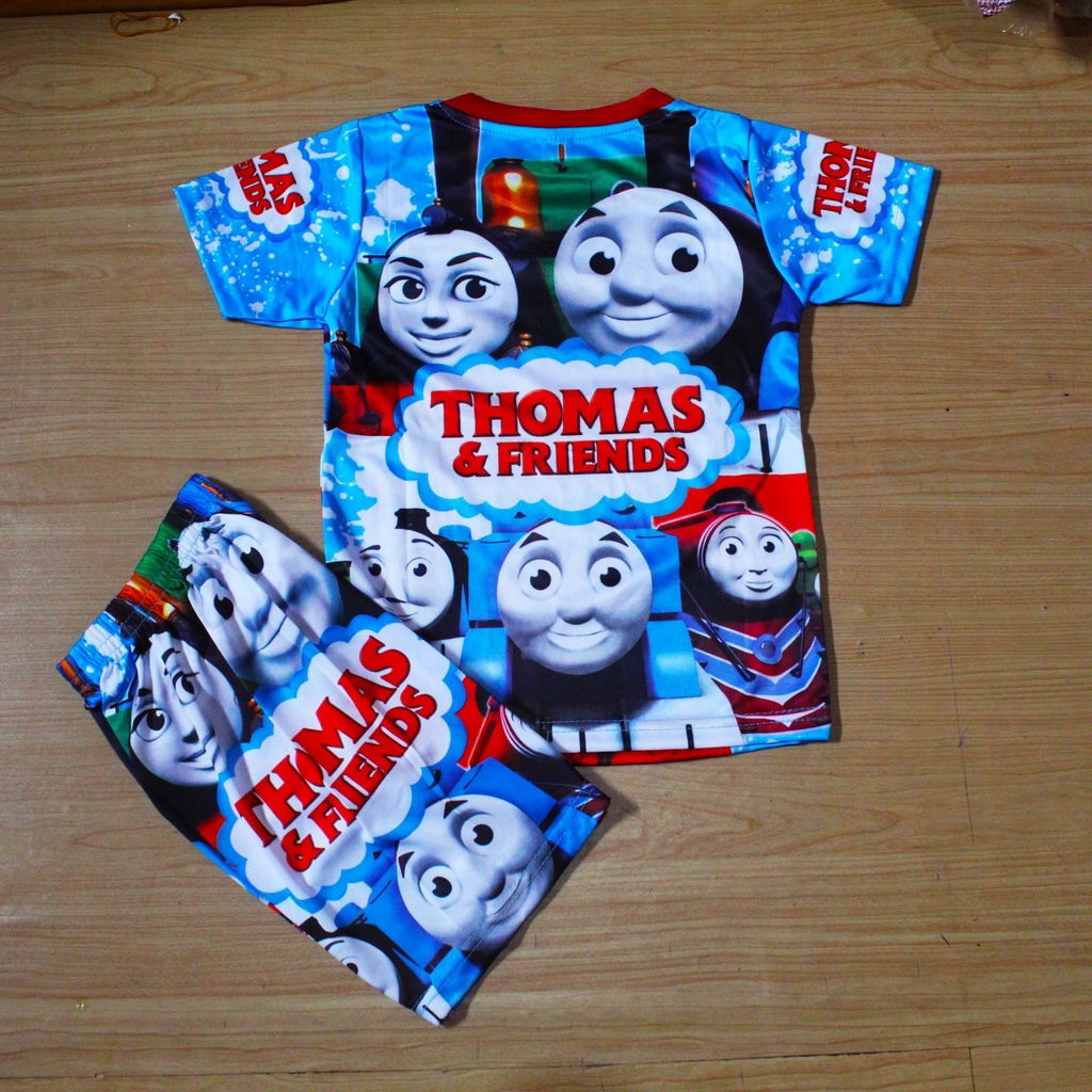 setelan baju anak  thomas/stelan jersey baju thomas/BAJU SQUID GAME/SETELAN BOBA PLAYTIME/KAOS SONIC/KAOS NARUTO/BAJU ULTRAMAN full print size 2-12thn