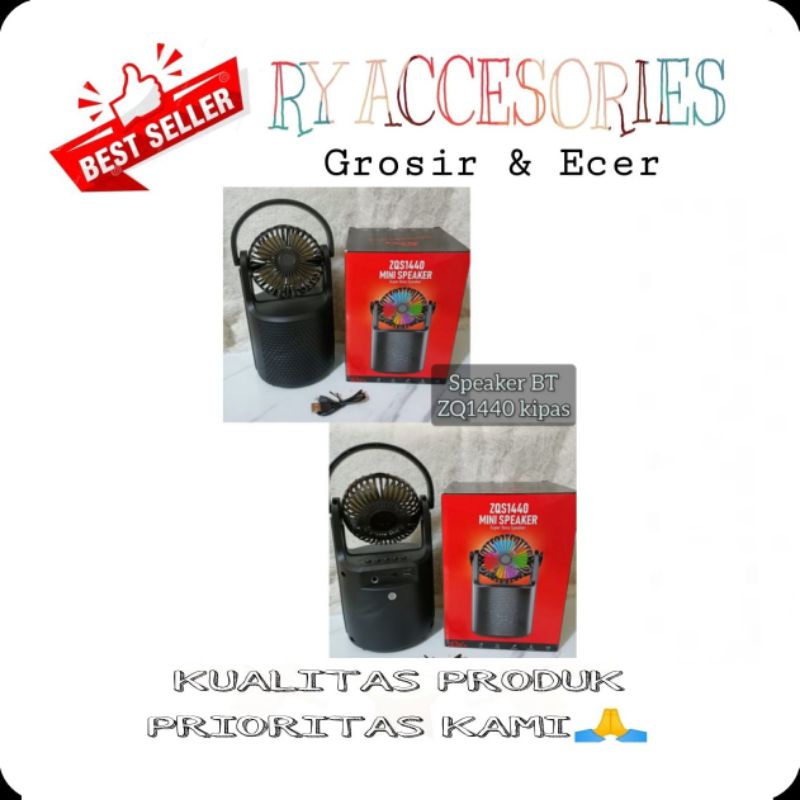 RY - Speaker bluetooth kipas wireless / speaker BT ZQS1440 speaker bluetooth kipas wireless
