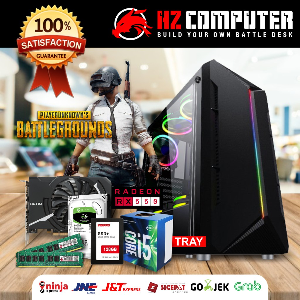 PC Gaming - Intel Core i5 - RAM 8GB - SSD 120GB - HDD 500GB - VGA RX