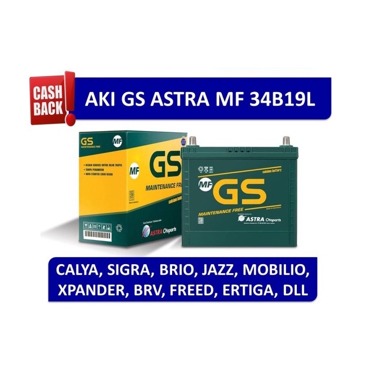 Accu / Aki Mobil GS MF 34B19L 12v 34Ah