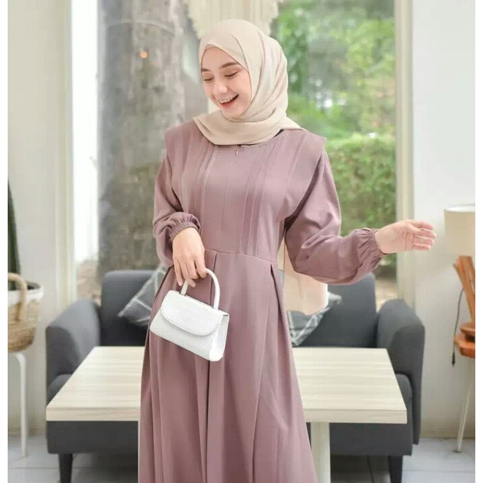 Gamis Alena gamis  dress gamis jumbo  muslim wanita  dress gamis rayon  dres gamis wanita  pakaian m