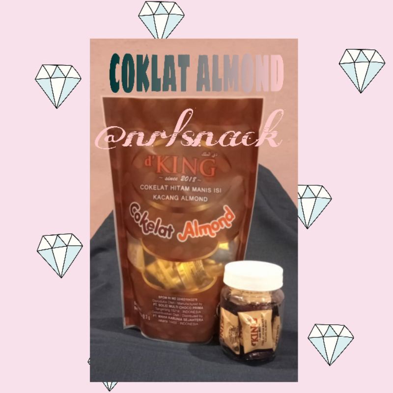 Coklat almond/Coklat almond d king/Coklat d king/coklat arab/coklat turki