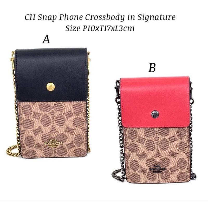 sling bag phone Coach snap crossbody in signature