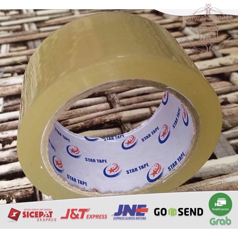 Lakban 65, 72, 85, 100Yard / Isolasi Bening &amp; Coklat Packing Dus Paket
