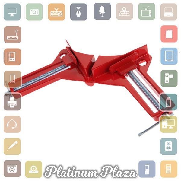 Taffware Corner Clamp Penjepit Sudut Frame Kaca Kayu Angle 90 Deraja`FMP8S7- Red