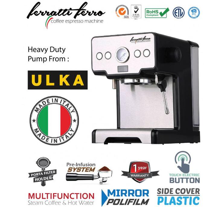Hot Produk Coffee Espresso Machine Ferratti Ferro FCM3605 Mesin Kopi FCM-3605 - Hitam