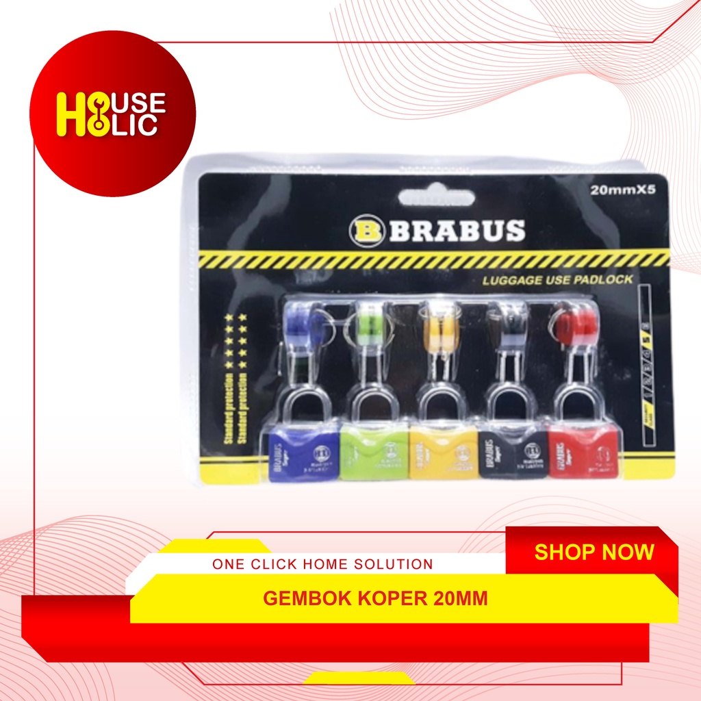 Gembok Koper / Gembok Tas Travel / Kunci Gembok 20mm