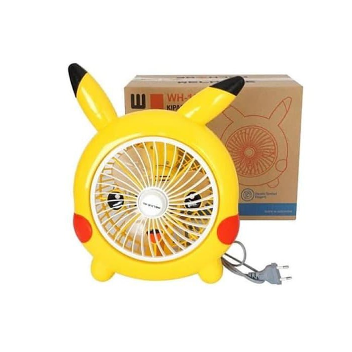 Kipas Angin Welhome WH 150P 10 inch Karakter Pokemon Pikachu SNI