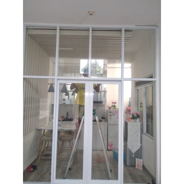 Jual Partisi Kaca Aluminium Custom Pintu Ruko Shopee Indonesia