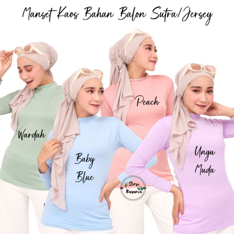 Manset Kaos bahan Balon Sutra/Manset Kebaya bahan Jersey size XL